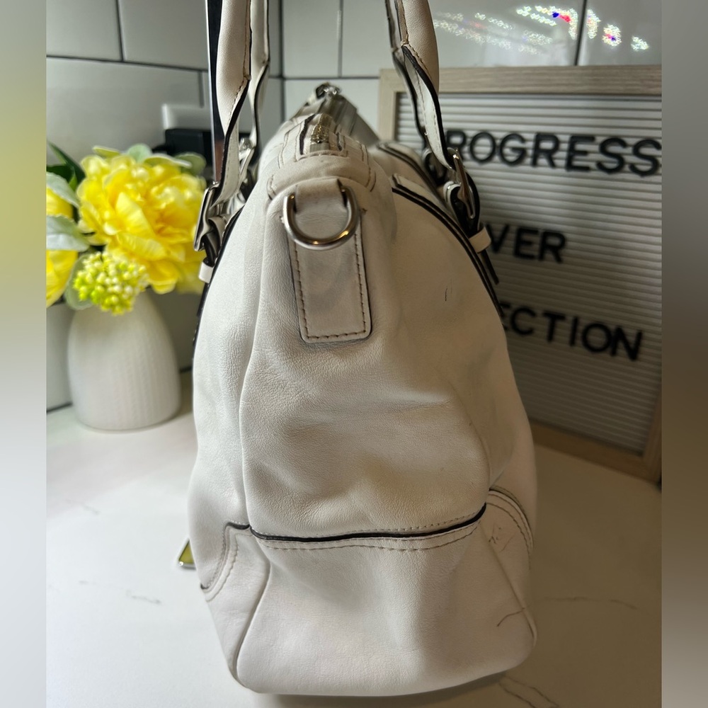 Coach Hampton F13811 | White Leather Satchel Bag | Bag Only | See Photos - Picture 4 of 16